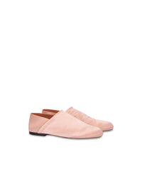 Shiny satin lace-up Derbies - Pink