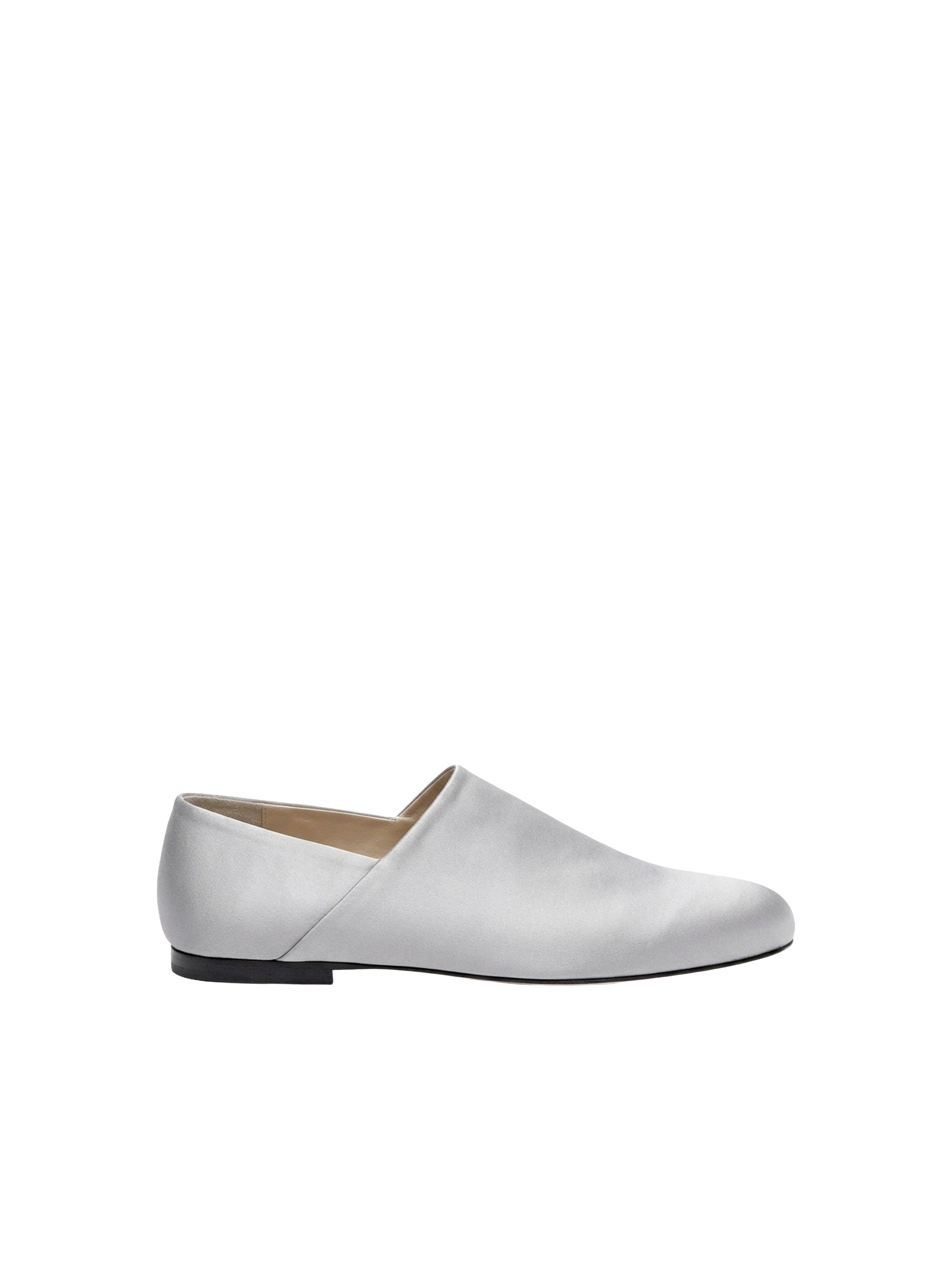 Derbies sans lacets en satin brillant - Ice Grey