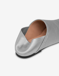 Derbies sans lacets en satin brillant - Ice Grey