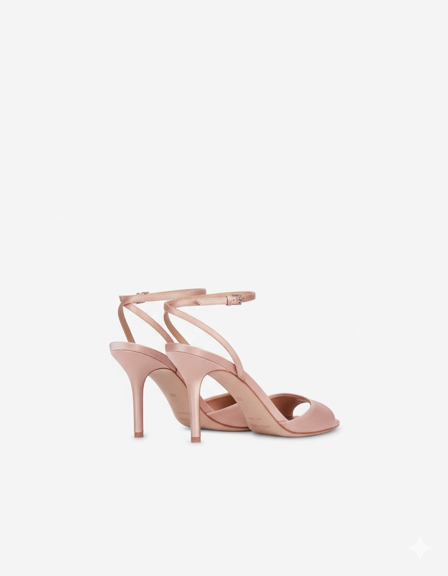 Sandales 85 en satin brillant - Pink