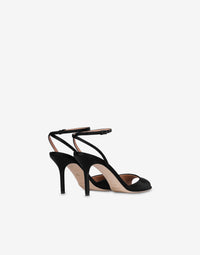 Sandales 85 en satin brillant - Black