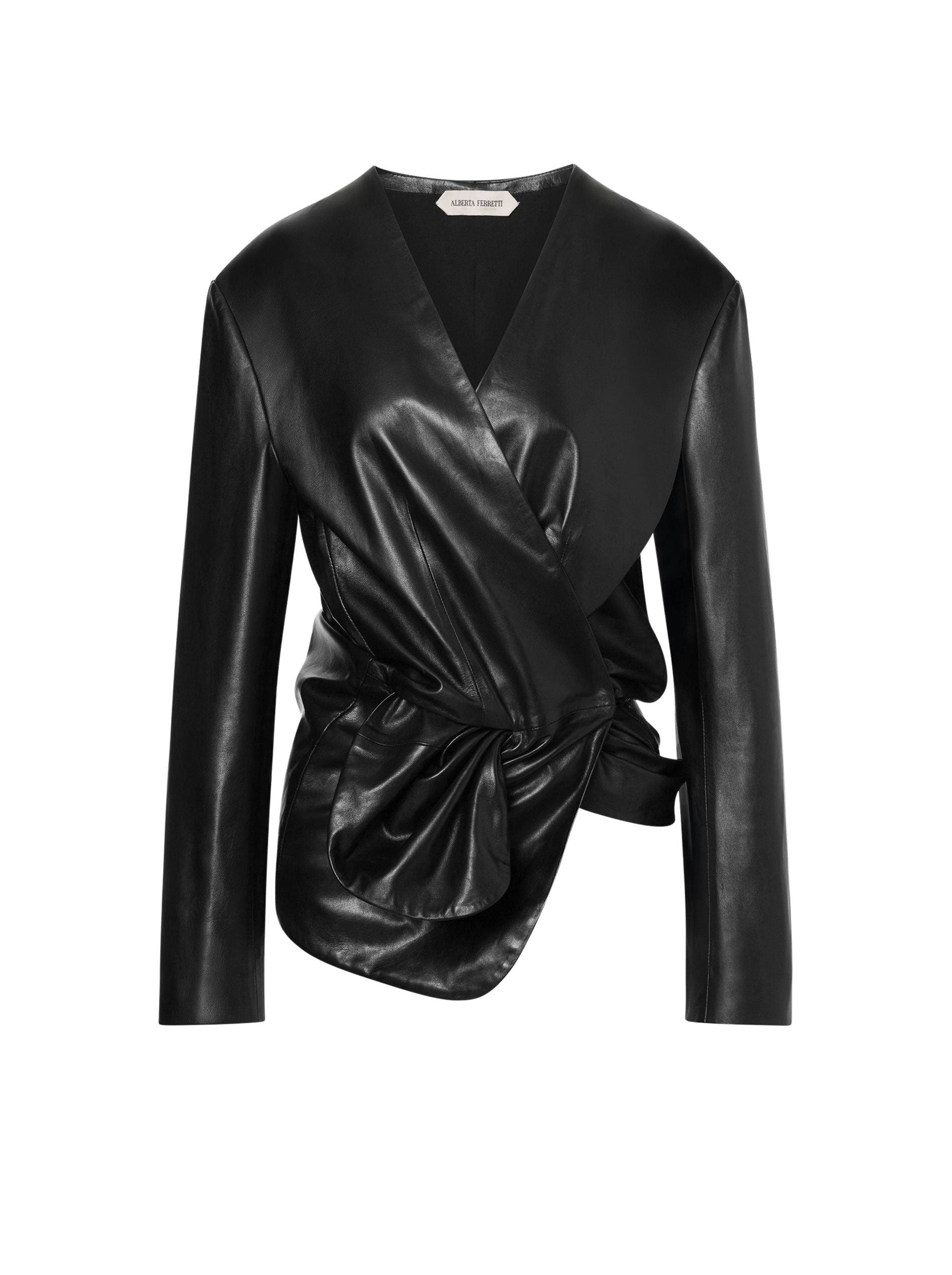 Veste en daim noué - Black