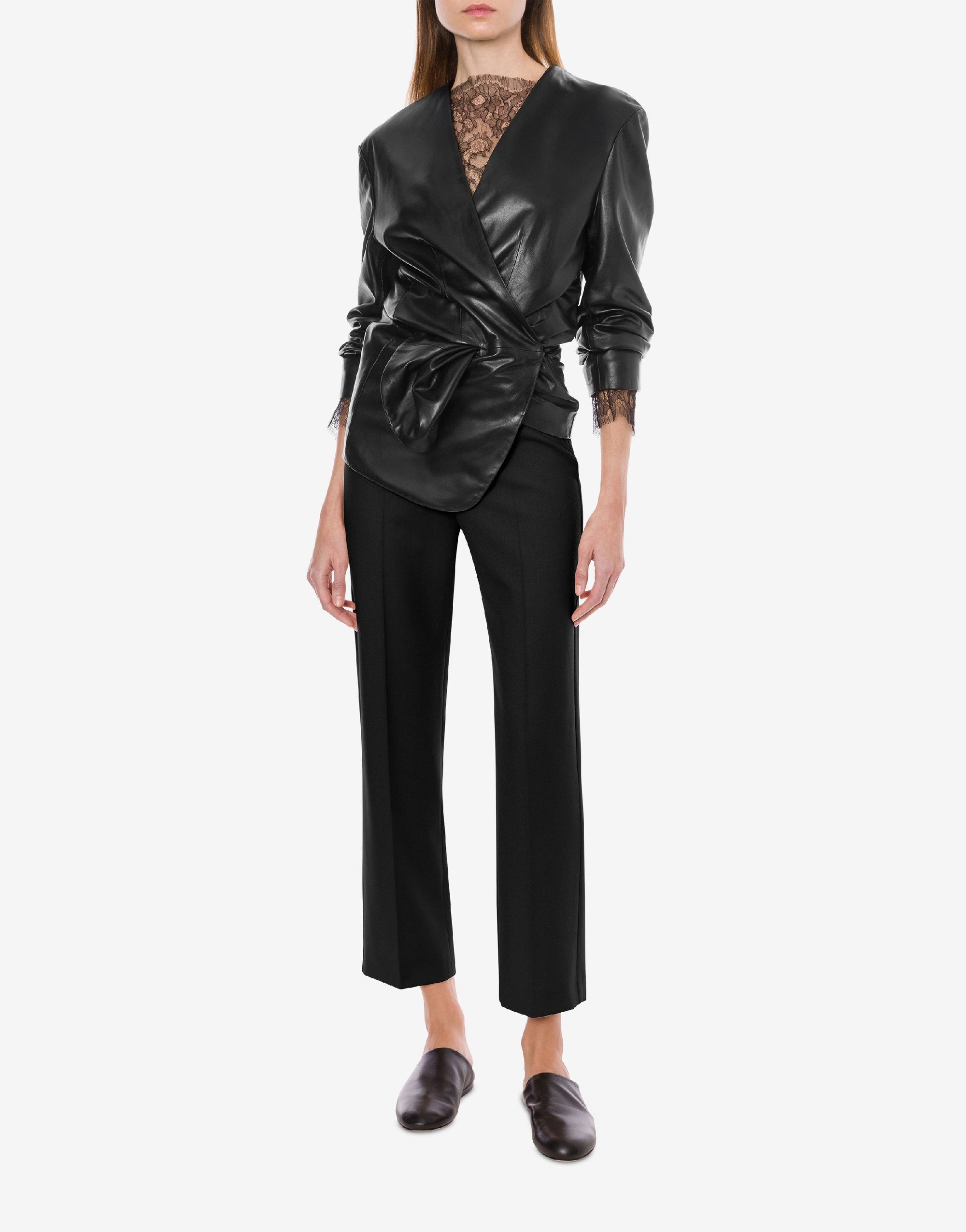 Veste en daim noué - Black
