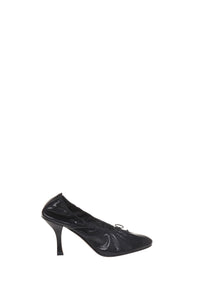 Escarpin Ballerine en Cuir - Black