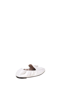 Ballerine Mocassin en Cuir - White