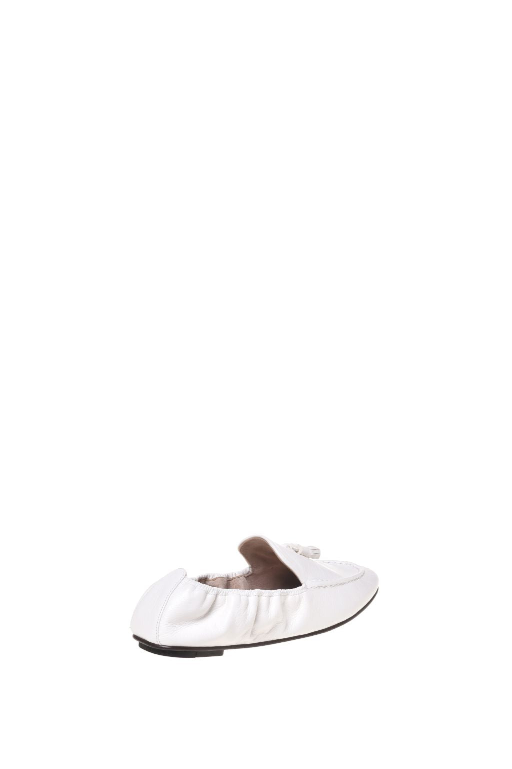 Ballerine Mocassin en Cuir - White