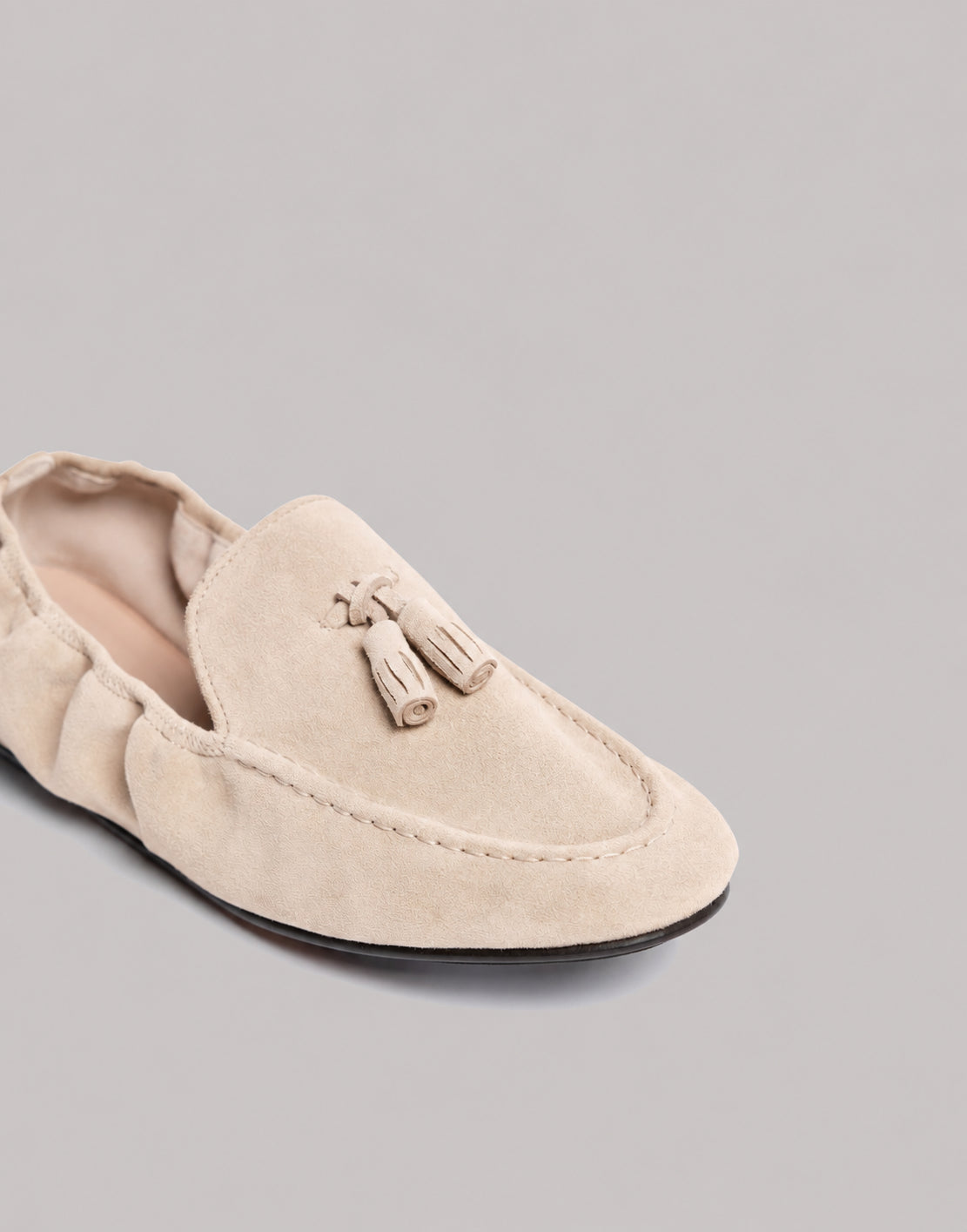 Mocassins en cuir souple - Beige