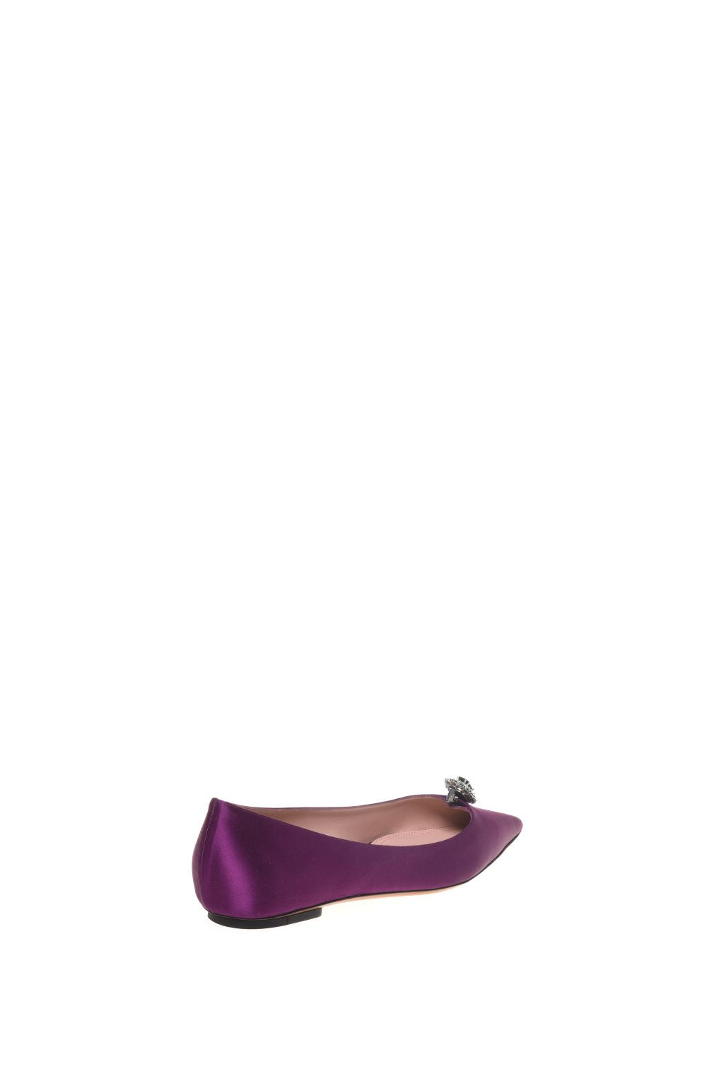 Ballerines pointues avec broche en émeraude - Purple