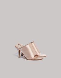 Mules en satin ornées de strass - Pink
