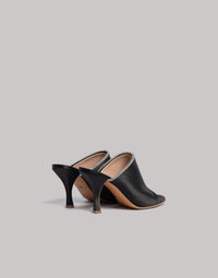 Mules en satin ornées de strass - Black