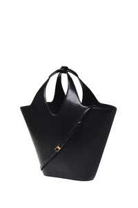 Sac Cabas Architecturé en Cuir - Black
