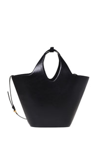 Sac Cabas Architecturé en Cuir - Black