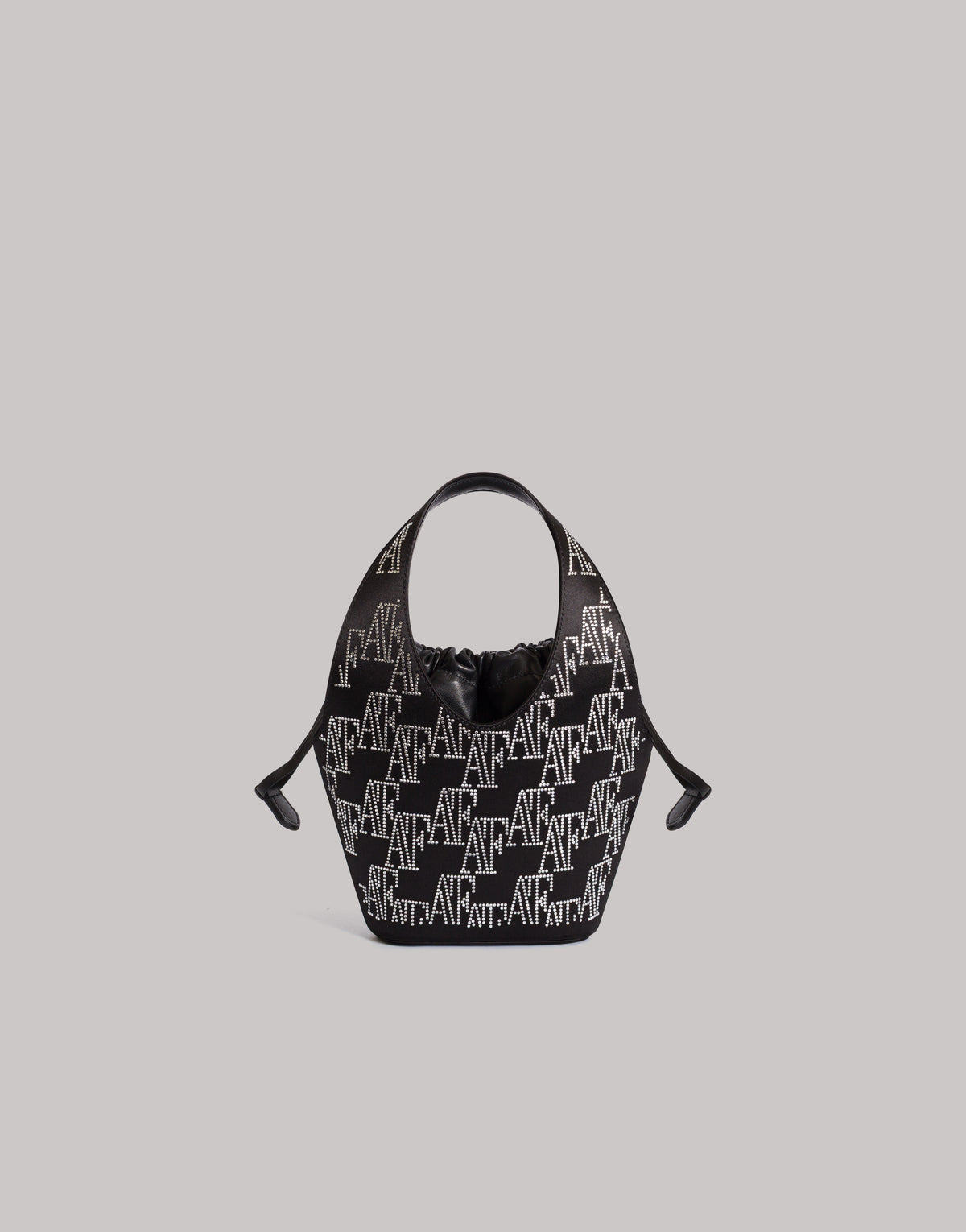 Mini sac à main en satin avec bandoulière chaîne - Black