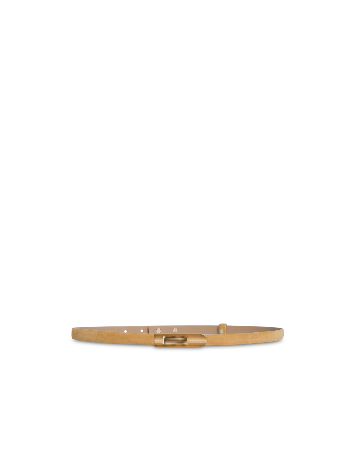 Ceinture en daim avec boucle dorée - Beige