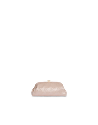 Pochette en satin avec monogramme AF en strass - Pink