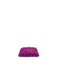 Pochette en satin avec monogramme AF en strass - Purple