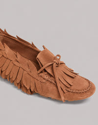 Mocassin en Daim à Franges - Brown