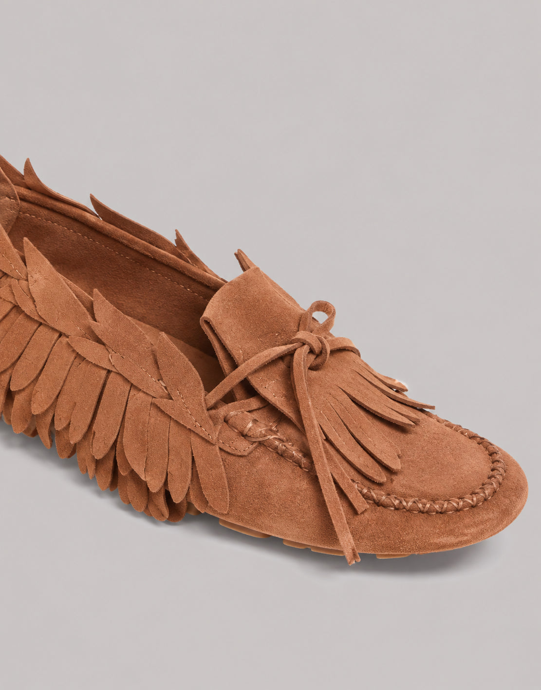 Mocassin en Daim à Franges - Brown
