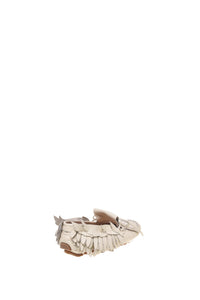 Mocassin en Cuir à Franges - Ivory