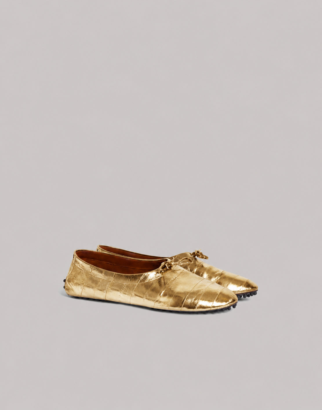 Mocassins en cuir d'anguille - Gold