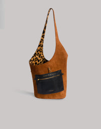 Sac réversible en cuir suédé - Ivory