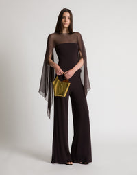 Sac seau en cuir d'anguille - Gold