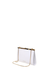 Pochette à Fermoir Cadre - White