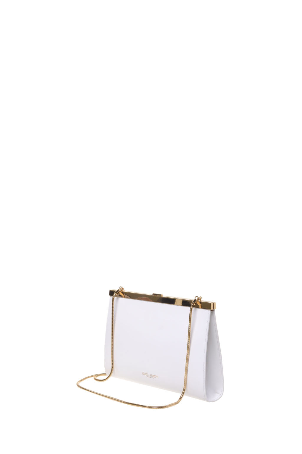Pochette à Fermoir Cadre - White