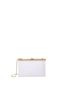 Pochette à Fermoir Cadre - White