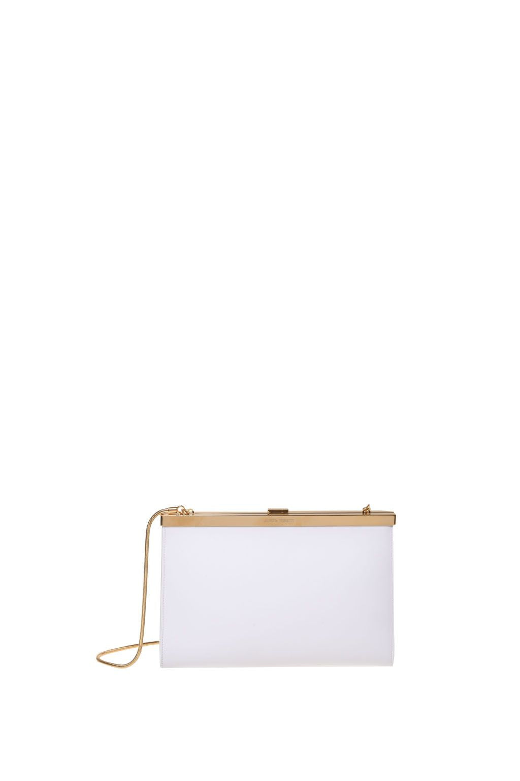 Pochette à Fermoir Cadre - White