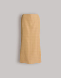 Jupe midi avec fente - Beige