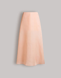 Jupe longue en organza de soie - Pink