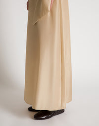 Jupe longue en soie - Beige