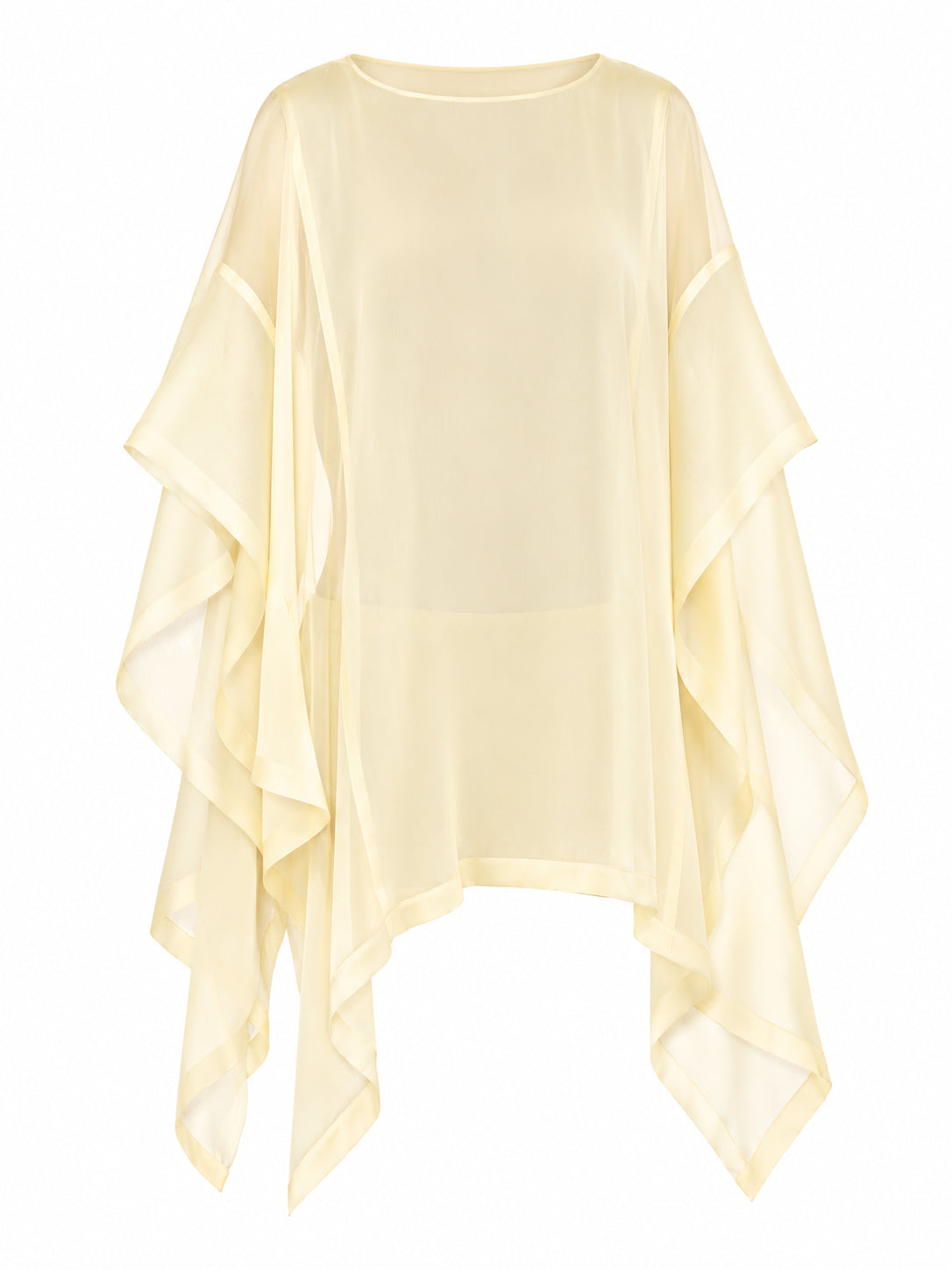 Top Poncho Transparent - Beige