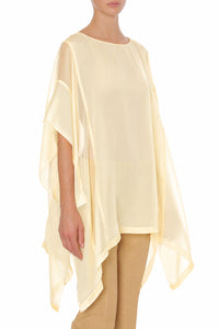 Top Poncho Transparent - Beige