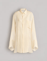 Chemise en mousseline transparente - Beige