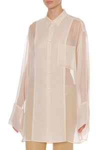 Chemise en mousseline transparente - Beige