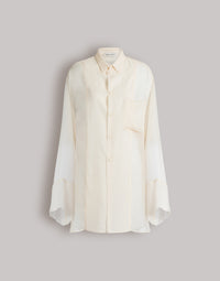 Chemise en mousseline transparente - Ivory