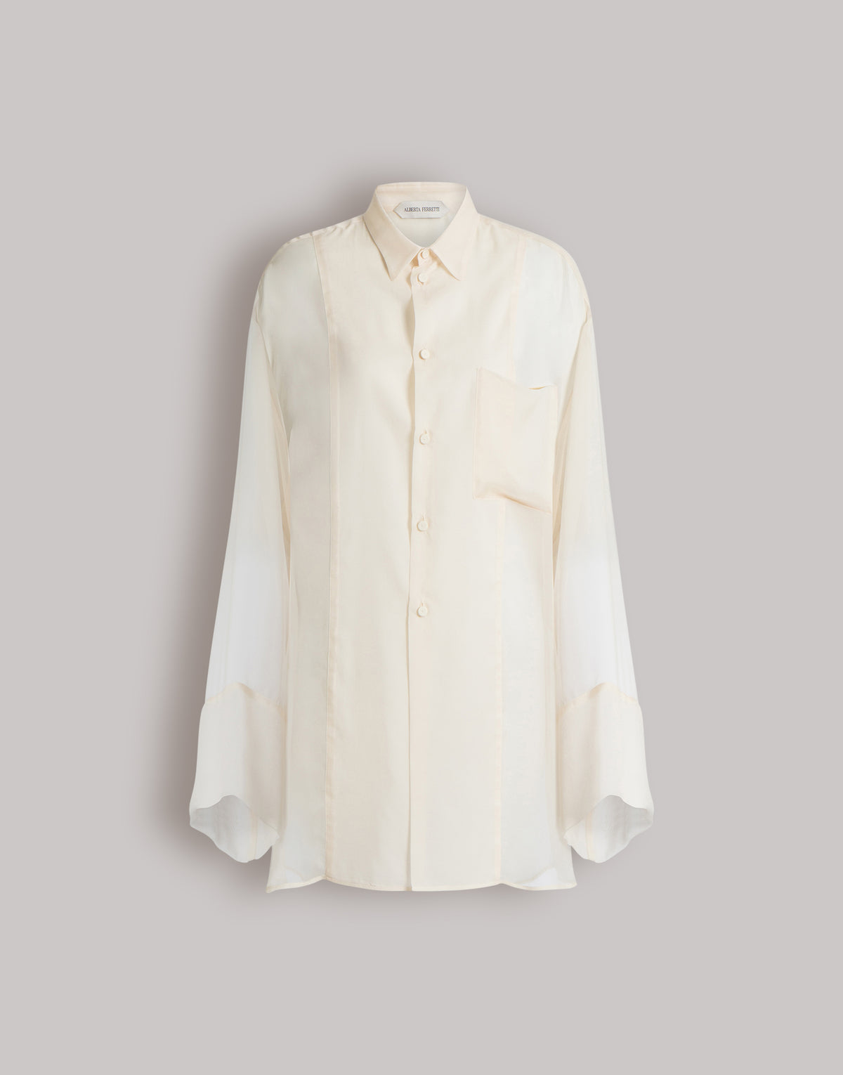 Chemise en mousseline transparente - Ivory