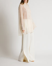 Chemise en mousseline transparente - Ivory