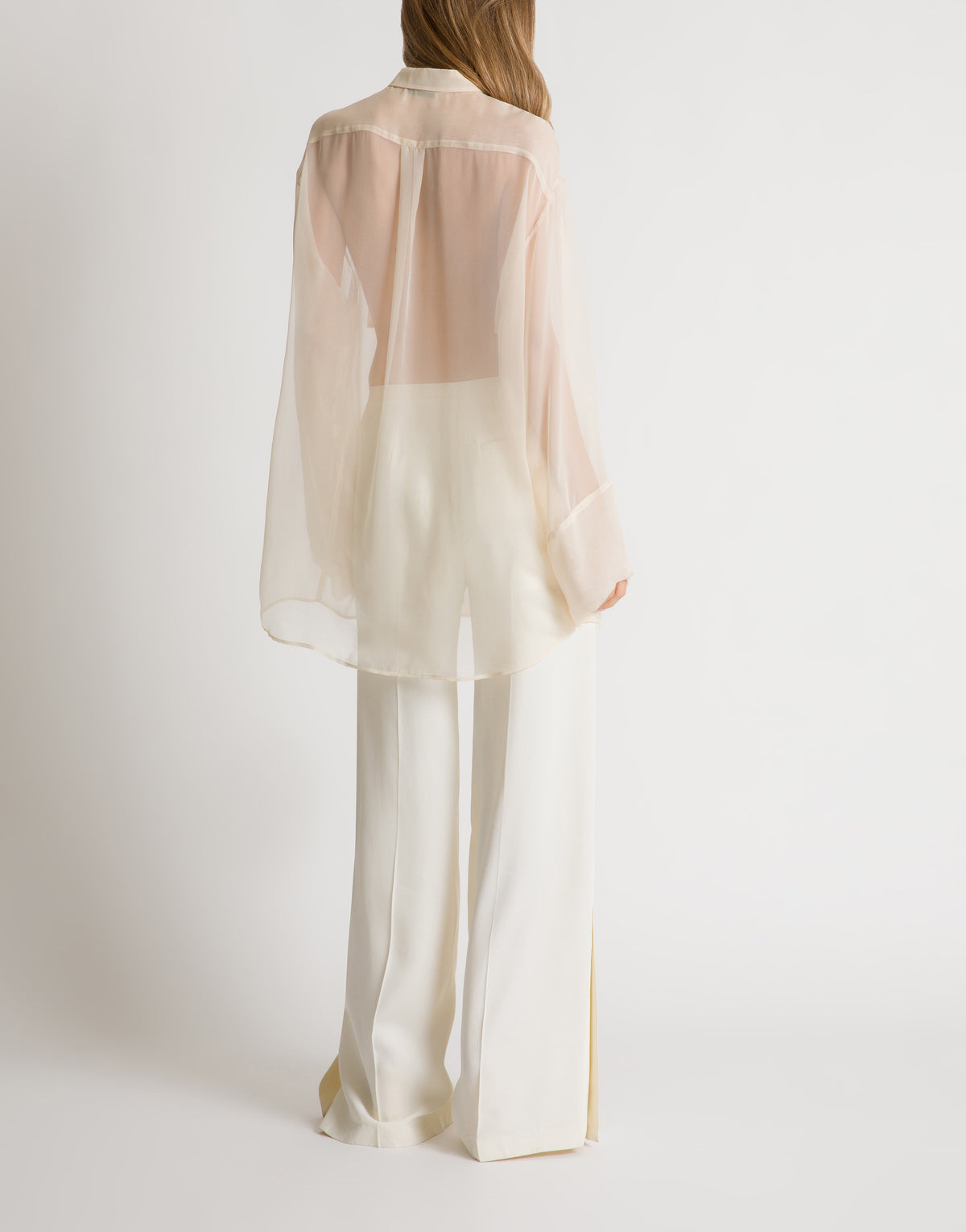 Chemise en mousseline transparente - Ivory