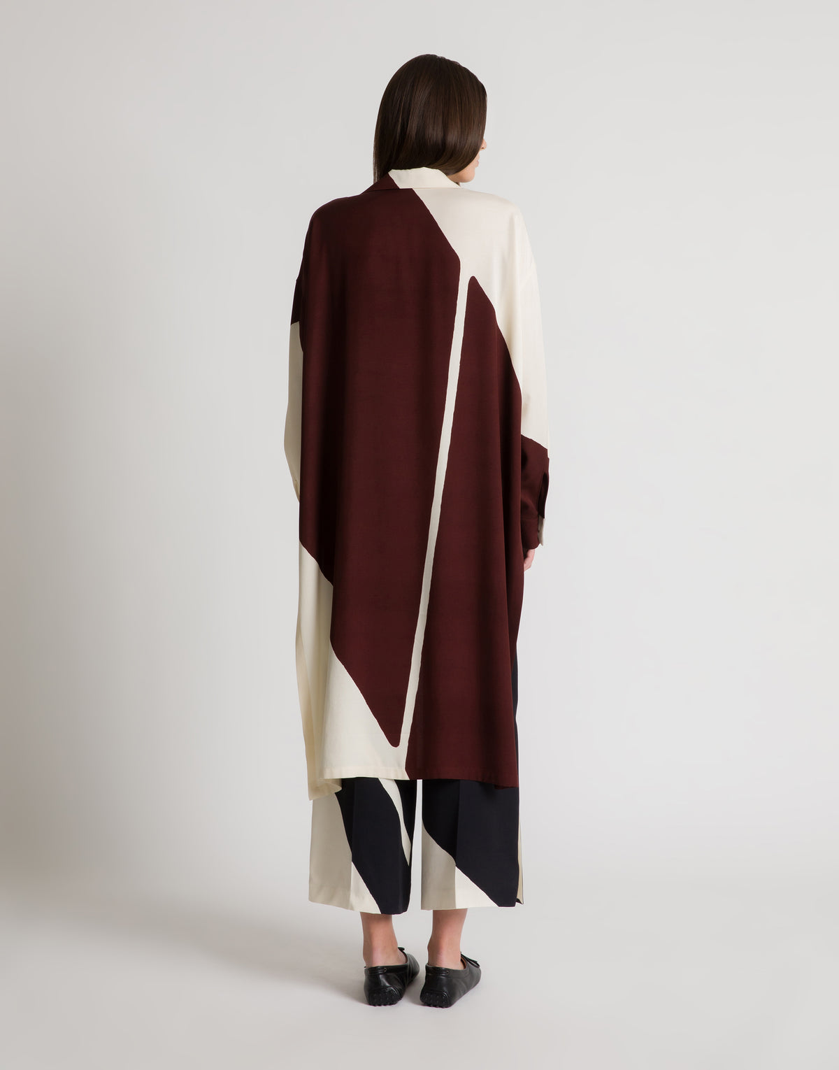 Chemise à imprimé graphique - Brown
