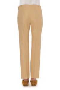 Pantalon droit à la cheville - Beige