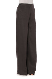 Pantalon ample en lin et coton - Brown