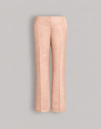 Pantalon droit en soie - Beige