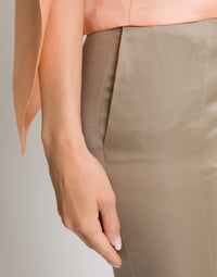 Pantalon droit en soie - Grey