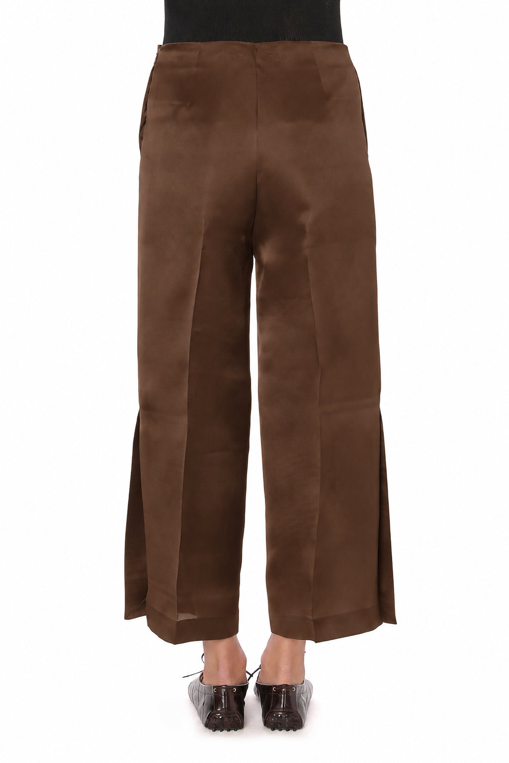 Pantalon Large Satiné - Brown