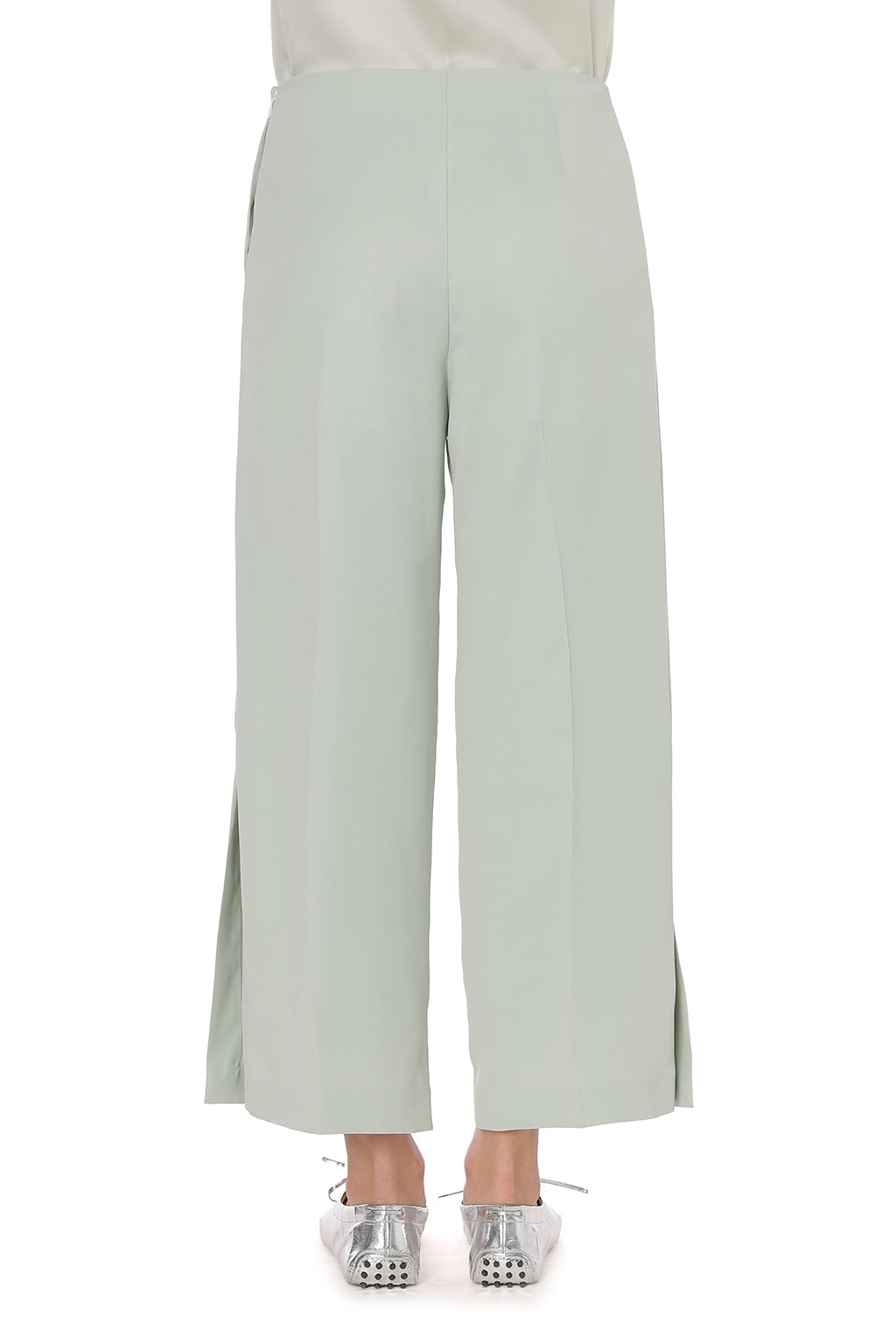 Pantalon Large Cropped - Light blue