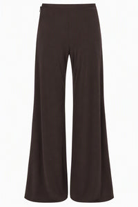 Pantalon droit avec fente - Brown
