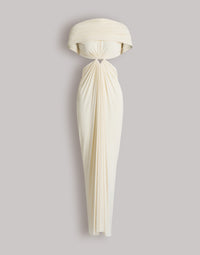Robe longue en jersey avec découpes - Ivory